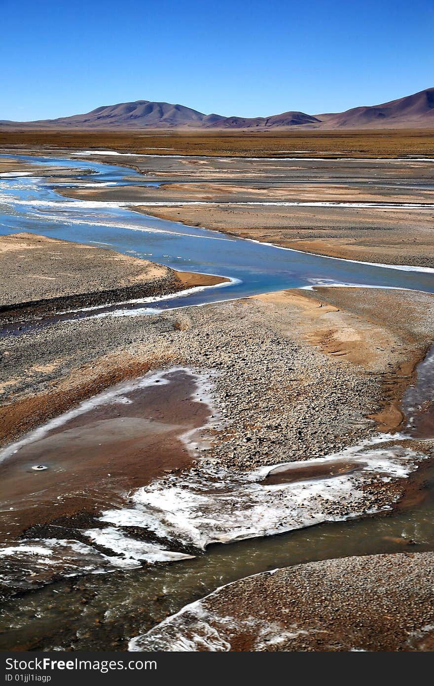 River with mountains in tibet,china