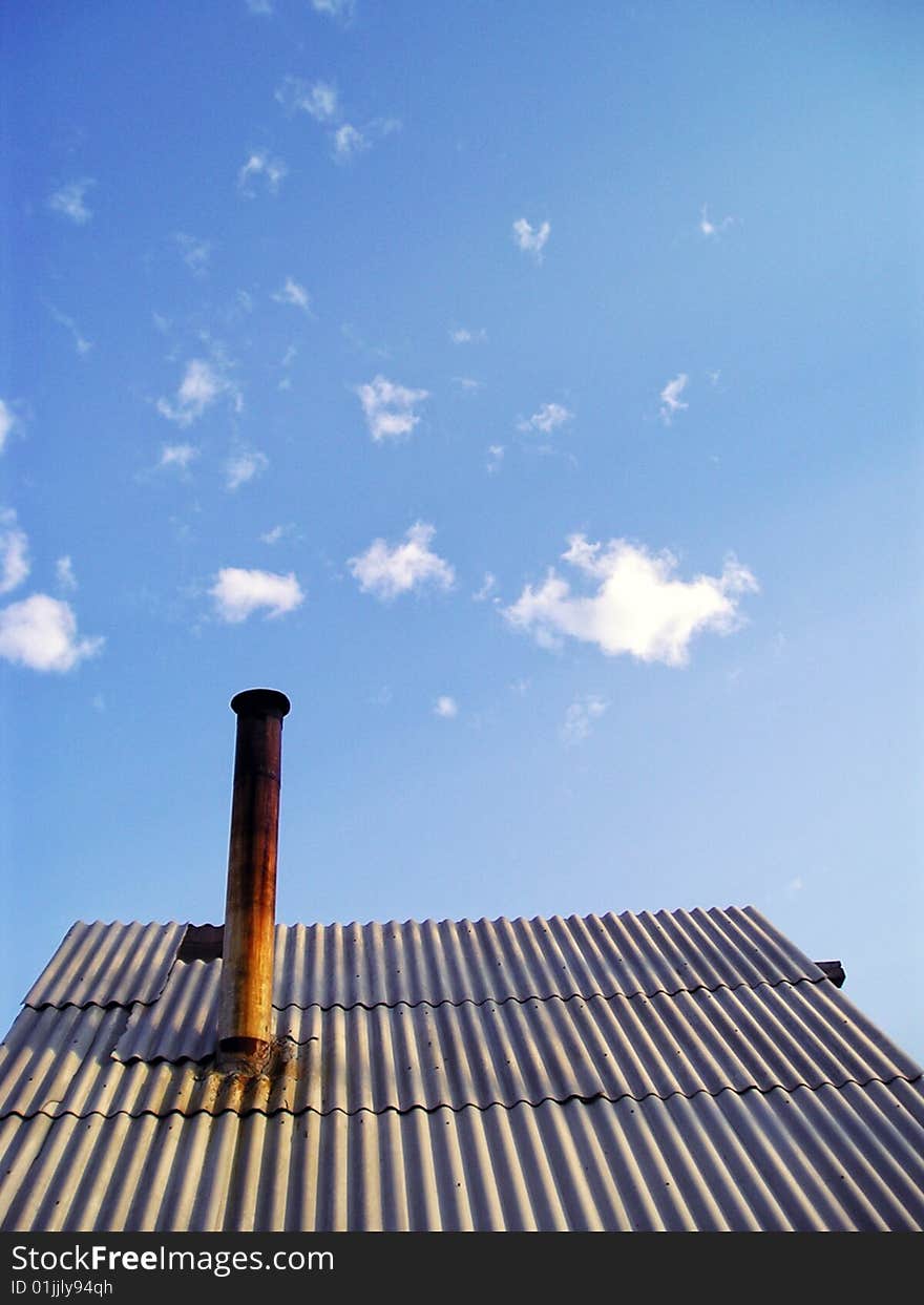 Funnel Over Blue Sky