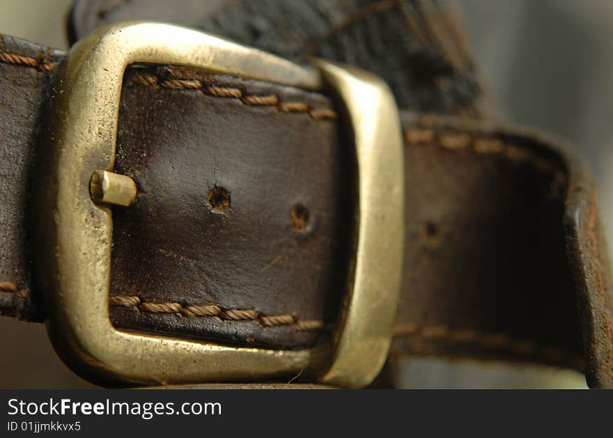 Leather belt clasp