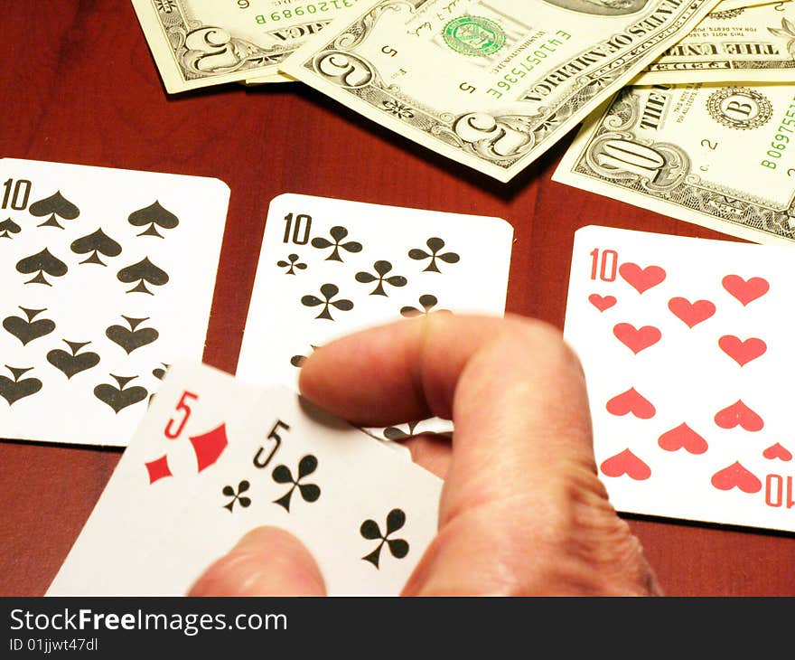 Playing combination in hand player in poker