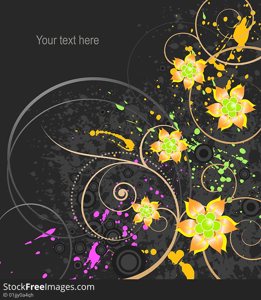 Abstract floral background with place for your text