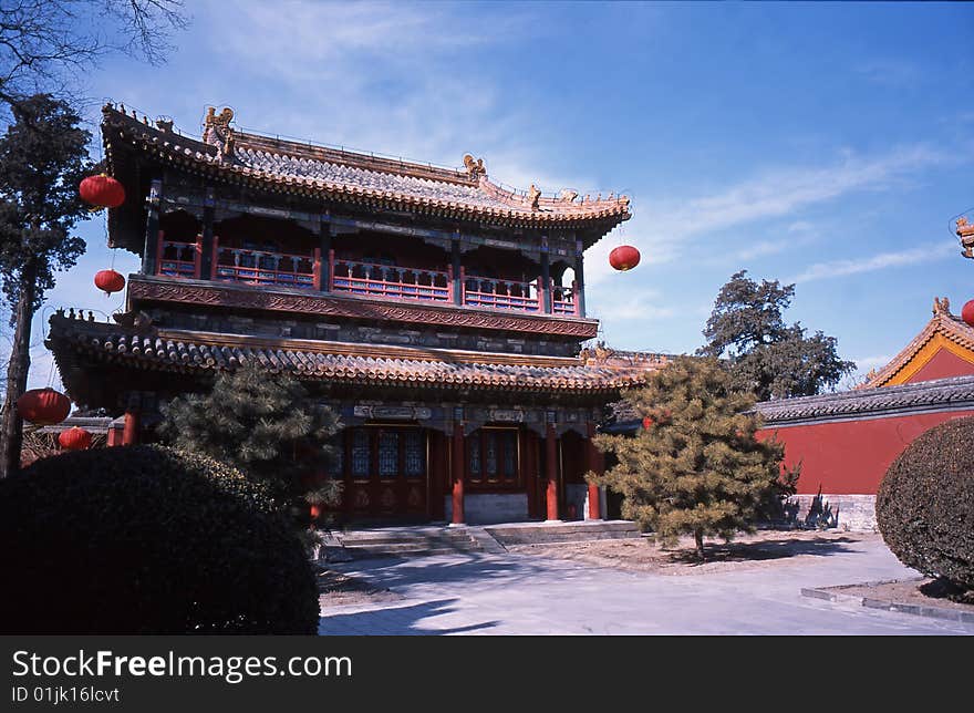 A china classical building Under The Blue Sky