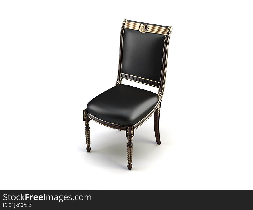 Classic chair on the white background