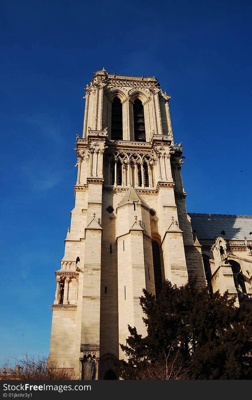 Notre-Dame cathedral in Paris in early spring. Notre-Dame cathedral in Paris in early spring.