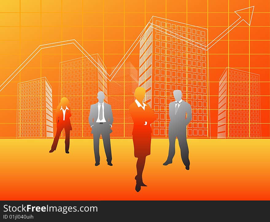 Vector illustration of business people