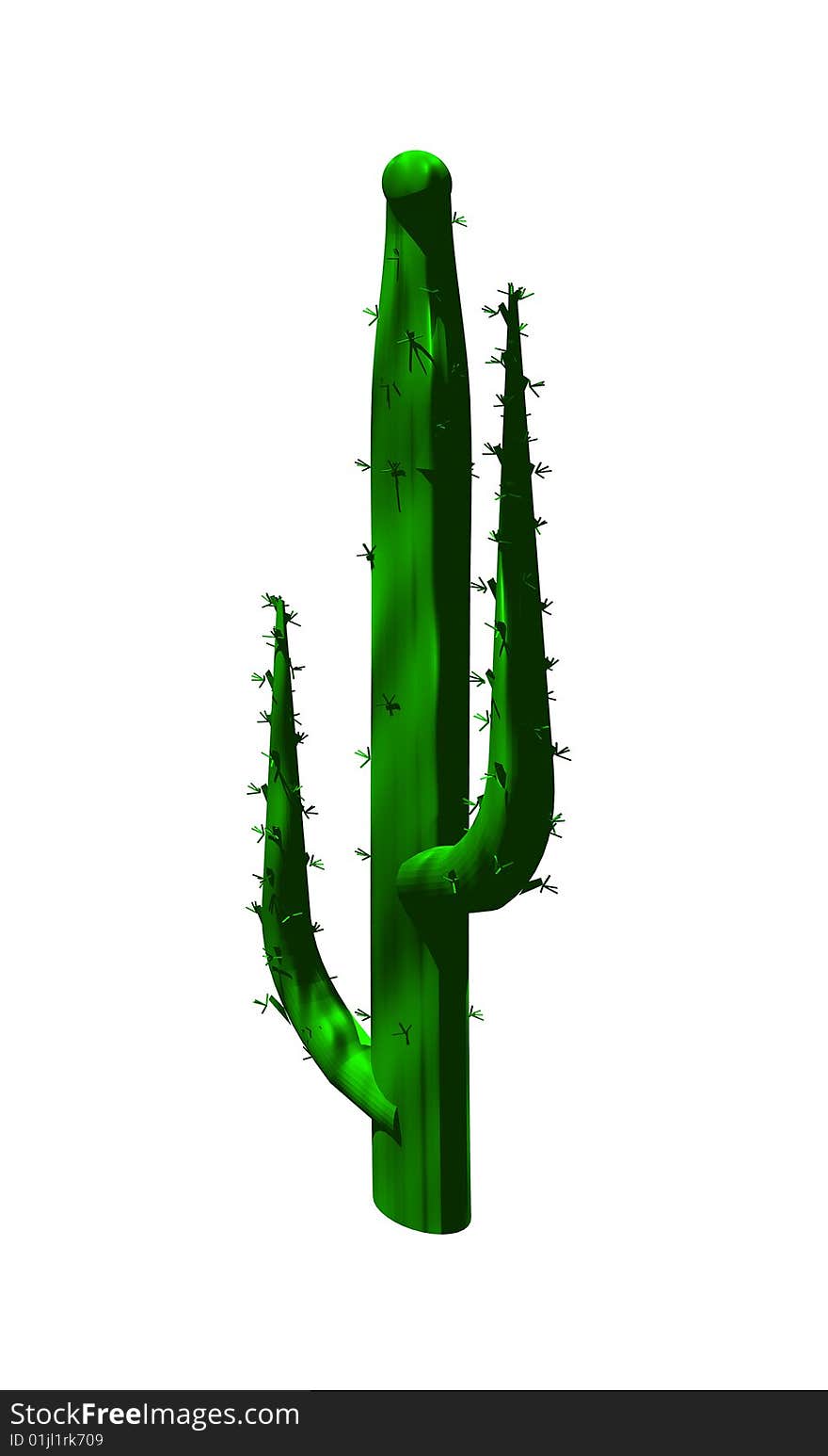 Green 3d Cactus