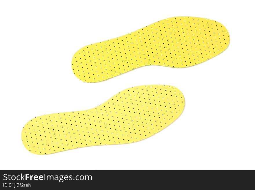 Pair loose leaves for footwear it is isolated on a white background. Pair loose leaves for footwear it is isolated on a white background