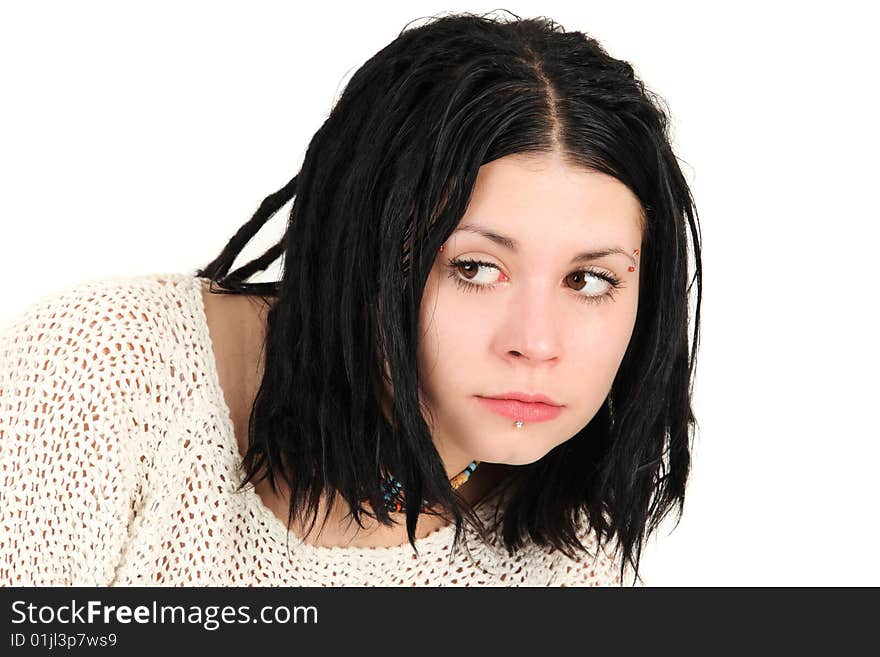 Teen with braided hair