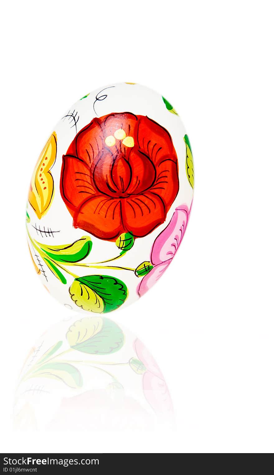 Easter egg with floral decoration