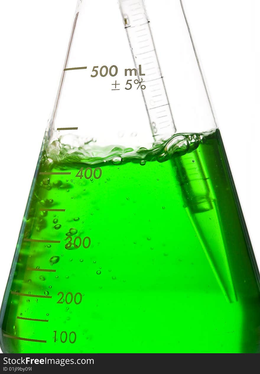 Chemical Test Tube . Chemical experiment with Laboratory glass.