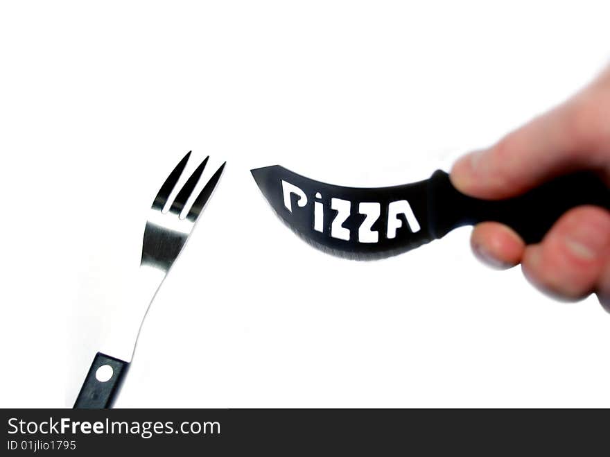 Pizza knife and spoon