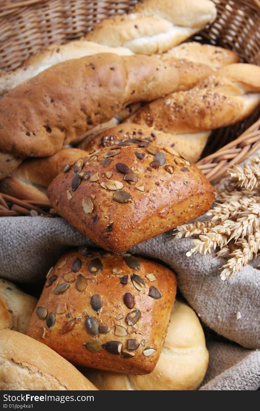 Different kinds of  fresh bread. Different kinds of  fresh bread