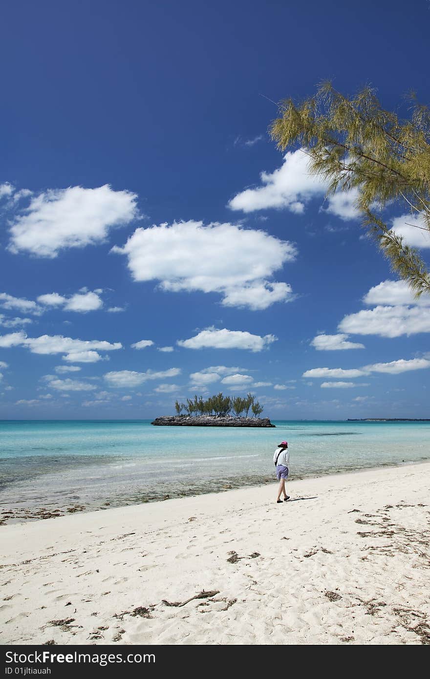 Strolling On Gaulding Cay Beach