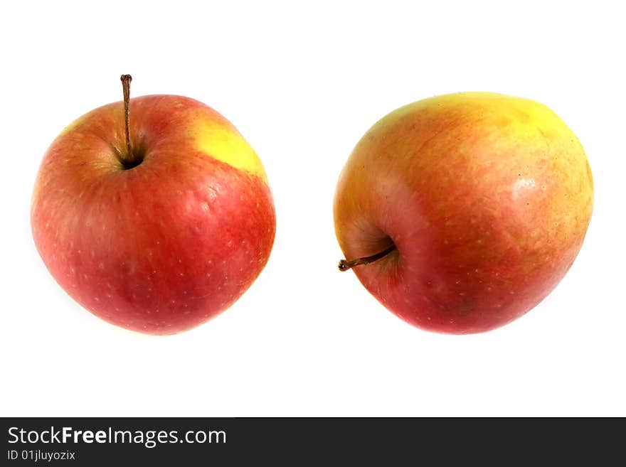 Delightful apples isolated on a white background