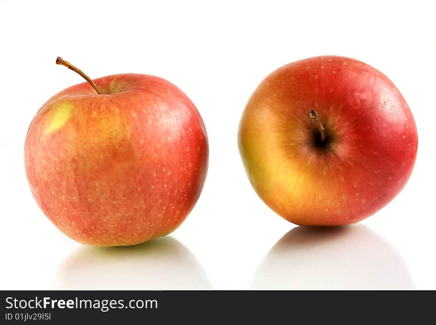 Delightful apples isolated on a white background