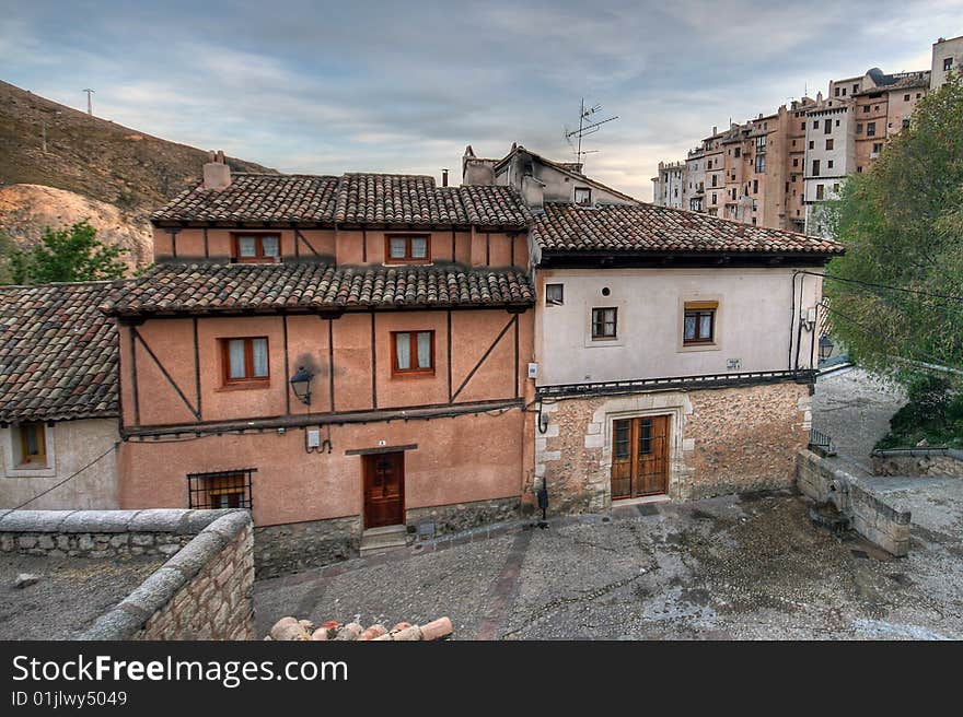 This place is located in Cuenca's province, Spain Due to its relief its houses are called Casas Colgadas (hanging houses). This place is located in Cuenca's province, Spain Due to its relief its houses are called Casas Colgadas (hanging houses)