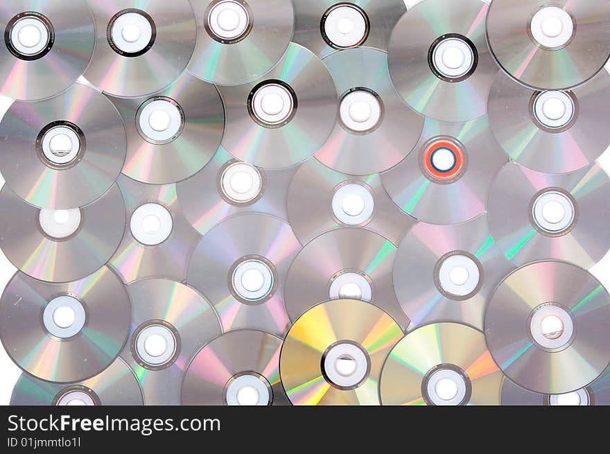 Colorful plastic compact disc background