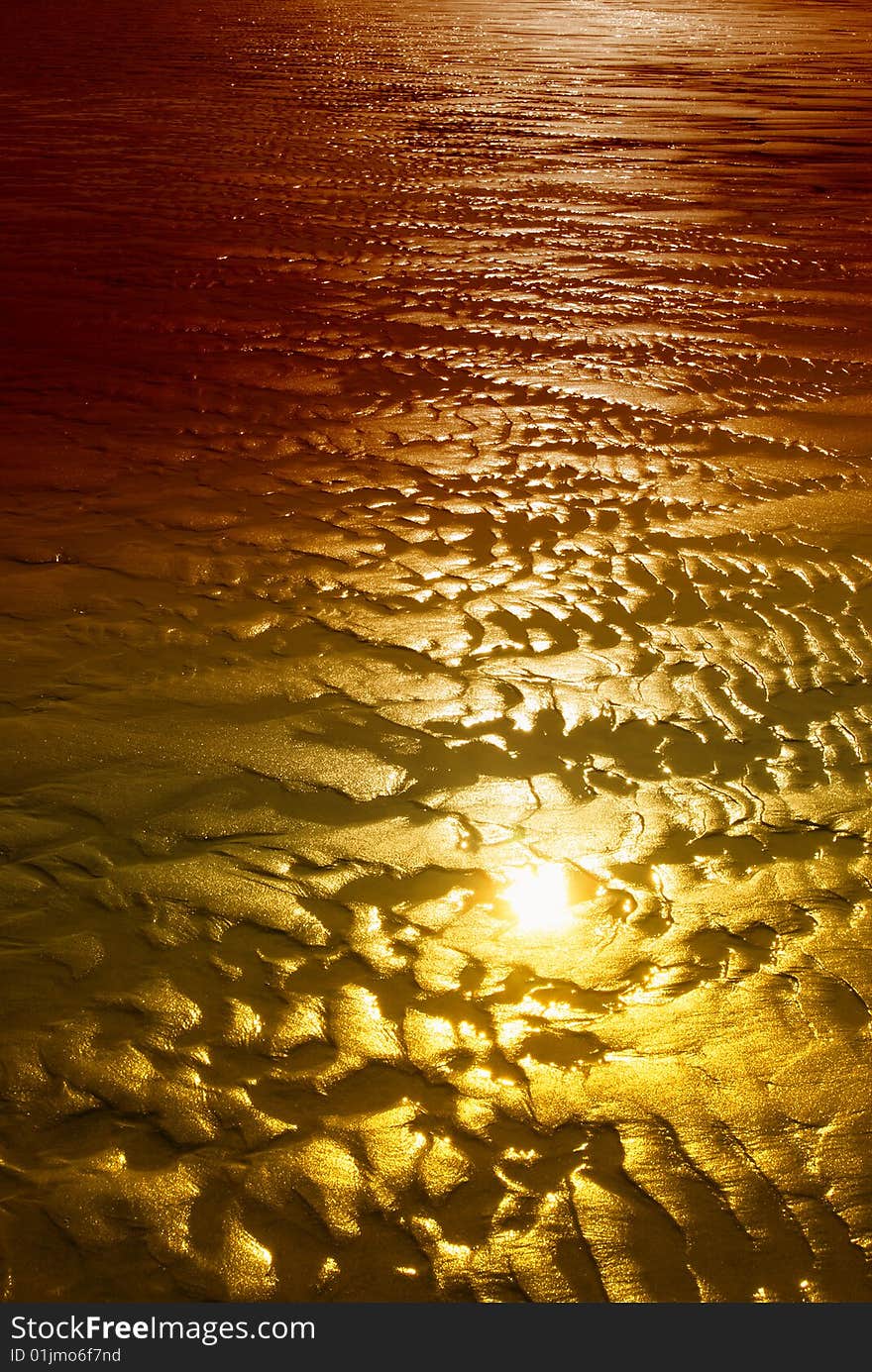 Puddles on beach