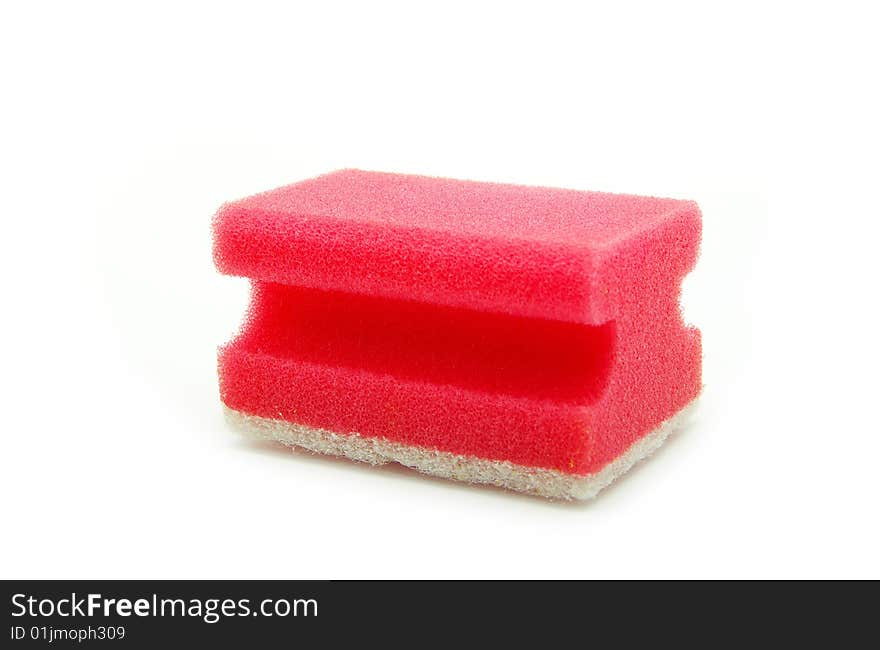 Kitchen sponges isolated on a white background