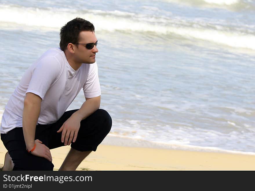 Man on the beach