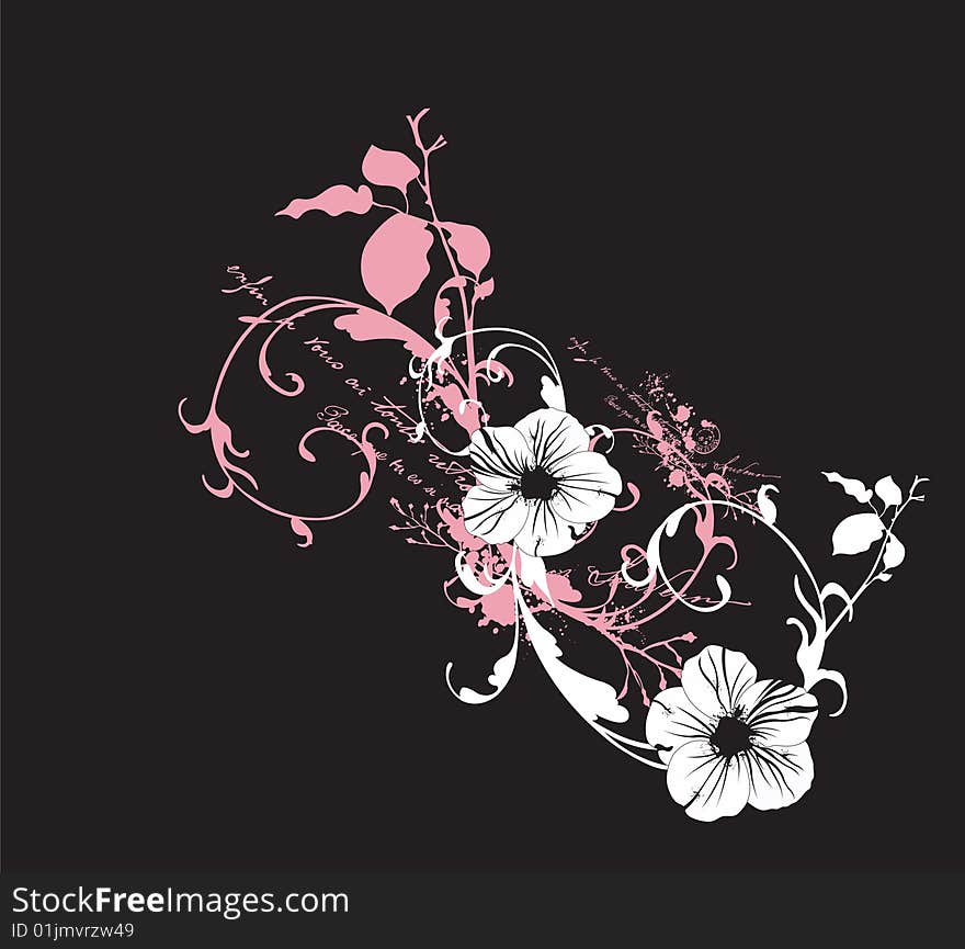 Illustration of a floral background