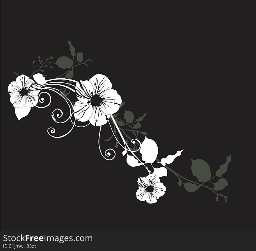 Illustration of a floral background