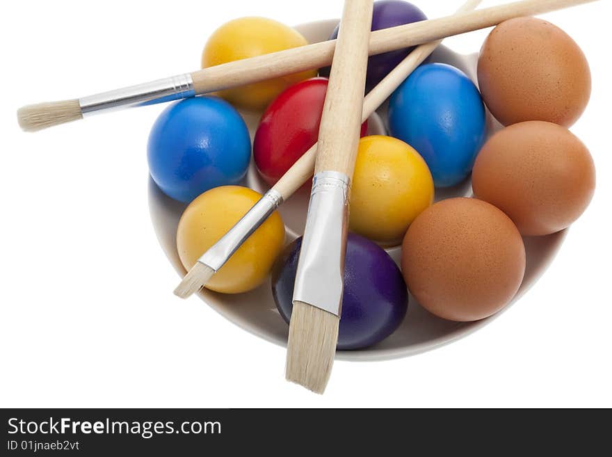 Easter, painted easter eggs, a traditional custom at the Easter time