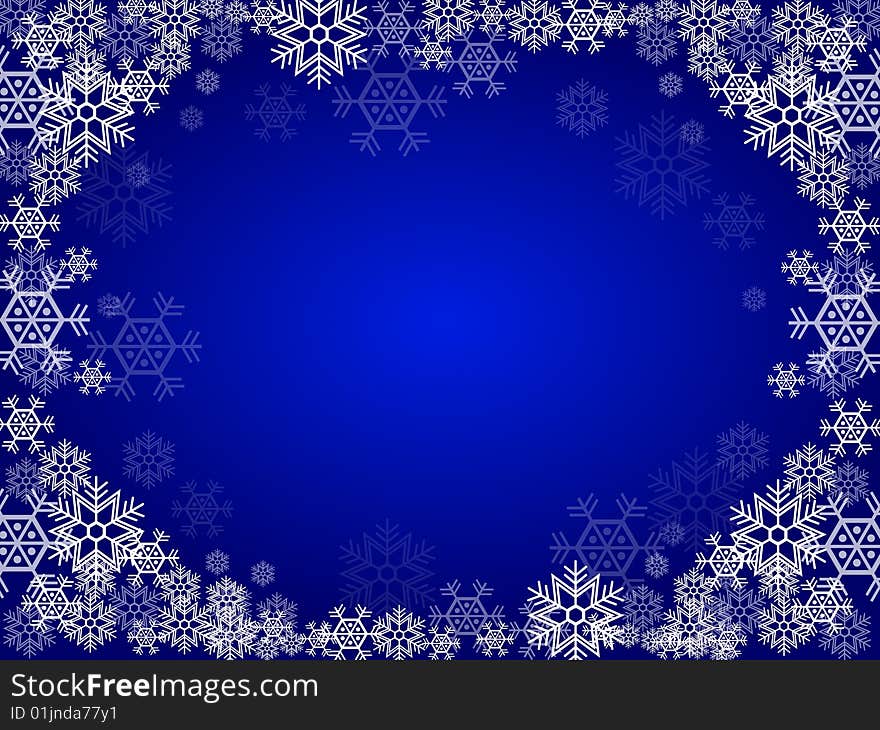 Illustration of a blue christmas background