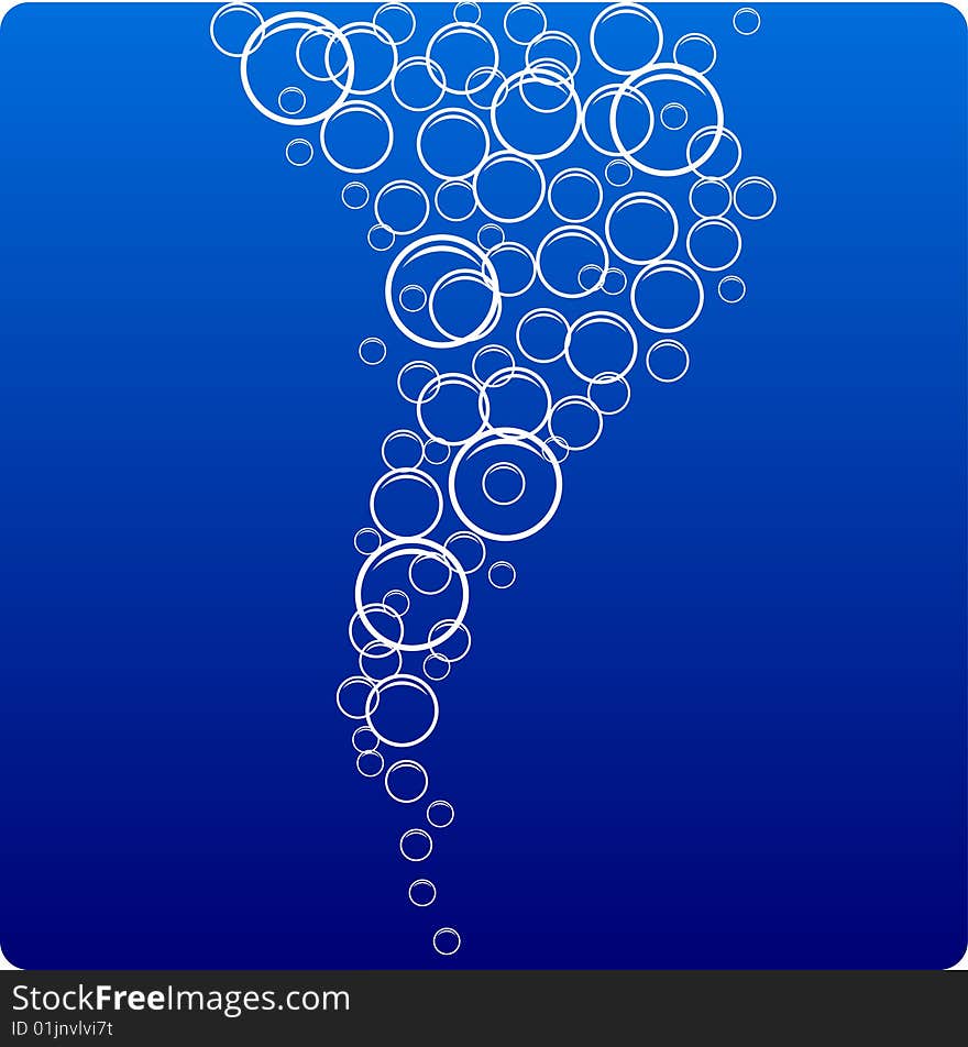 Blue water with bubbles. Vector illustration. Blue water with bubbles. Vector illustration.