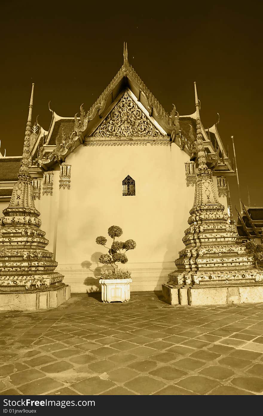 Thai temple in black and white. Thai temple in black and white