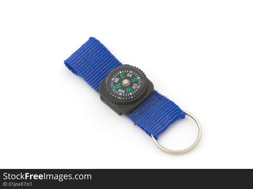 Black compass with blue strap