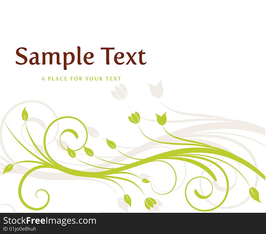 Abstract Floral Background element with copy-space