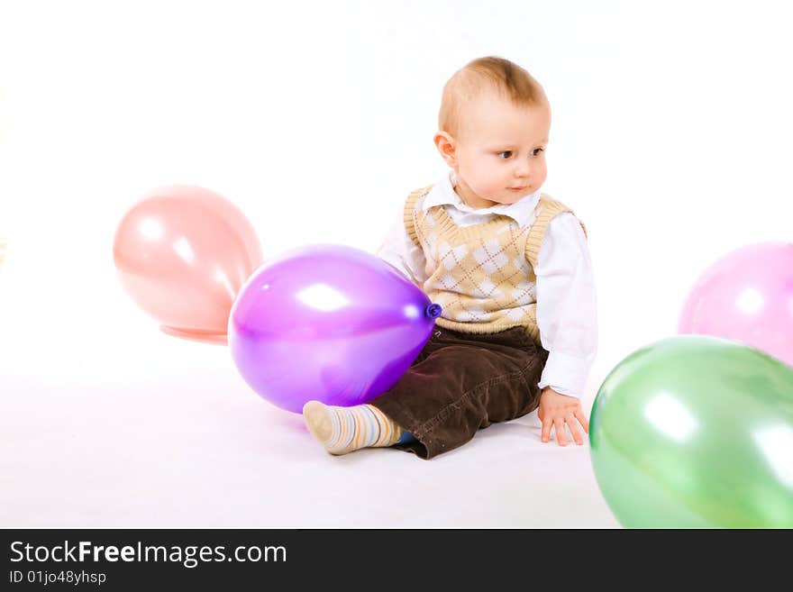 Boy with balloons