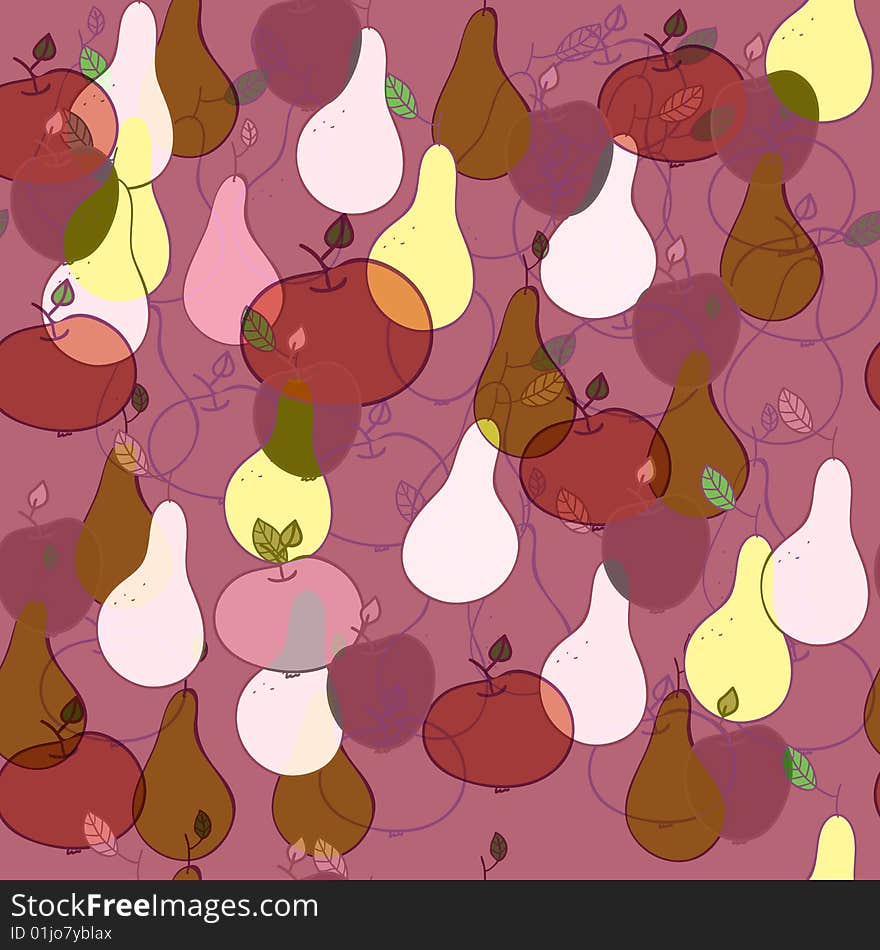 Summer seamless pattern in vector