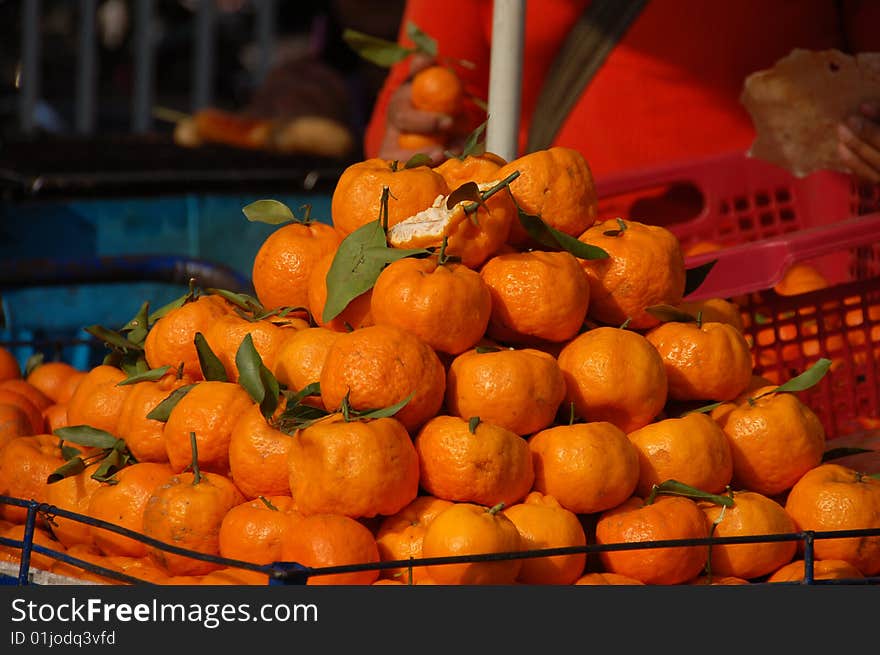 Asian market, exotic fruits, Orange