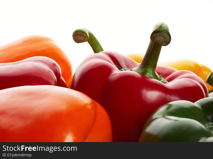 Vegetables - Peppers on white background