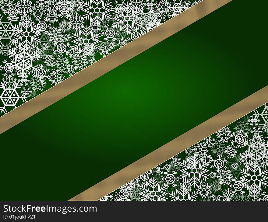 Green christmas card