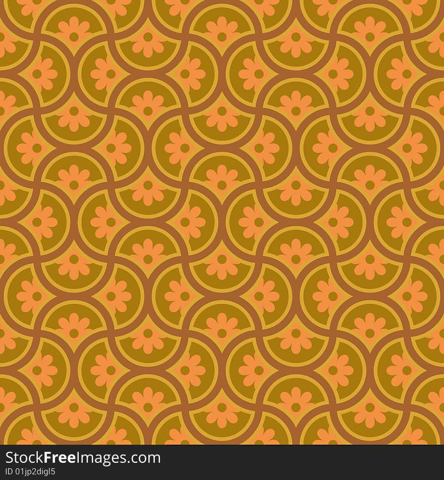 Psychedelic flower and circle background pattern. Psychedelic flower and circle background pattern