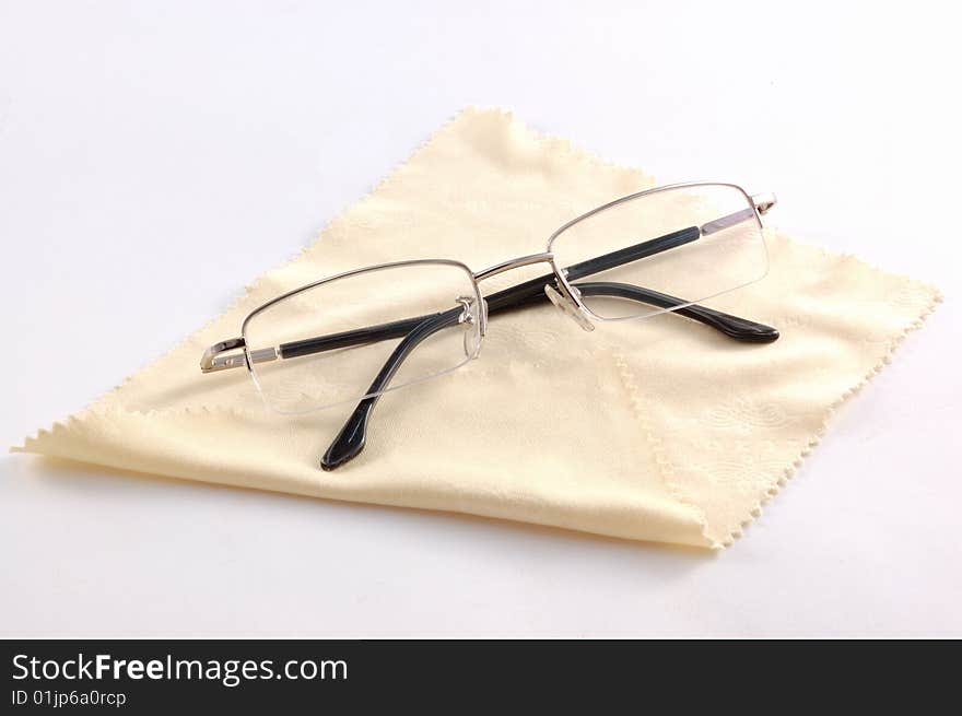 Glasses on a yellow serviette