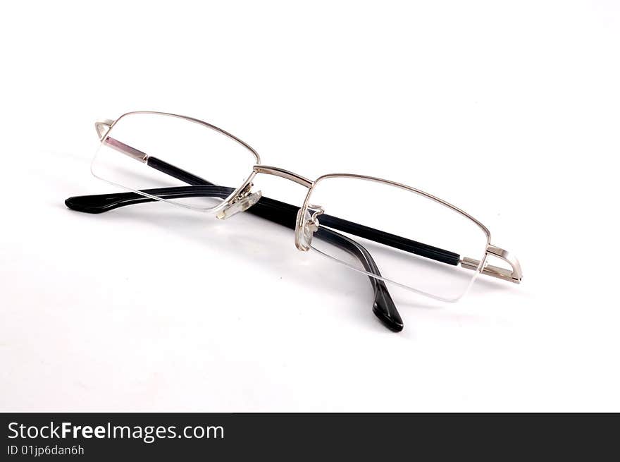 Glasses on a white background