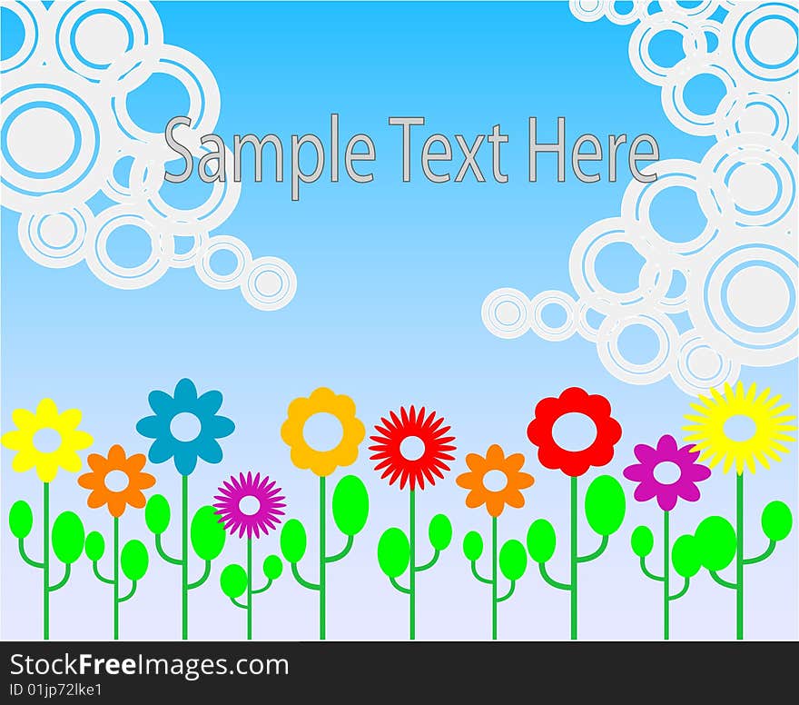 Vector illustration of abstract floral background