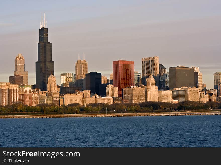 Morning Panorama Of Chicago