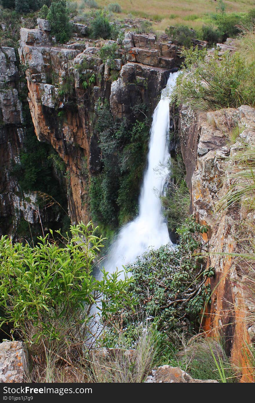 White river waterfalls in South Africa.