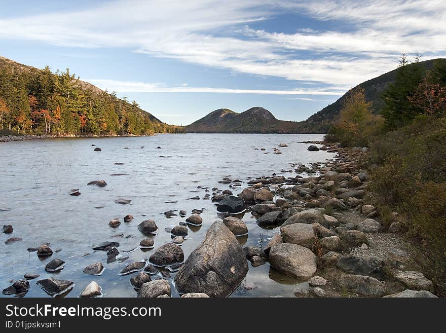 Jordan Pond and Bubble Mountains