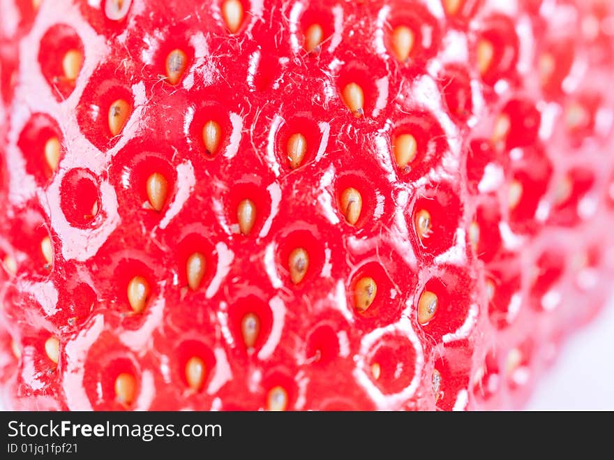 Fresh juicy strawberry isolated on white