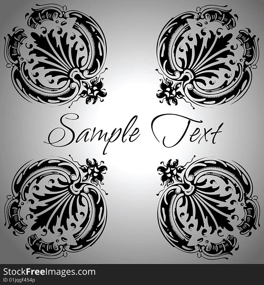 Decorative Vintage Calligraphy Banner. vector illustration.