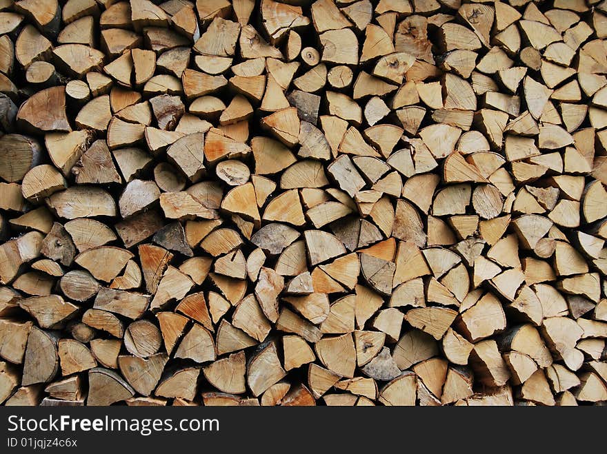 Woodshed in mountains for house