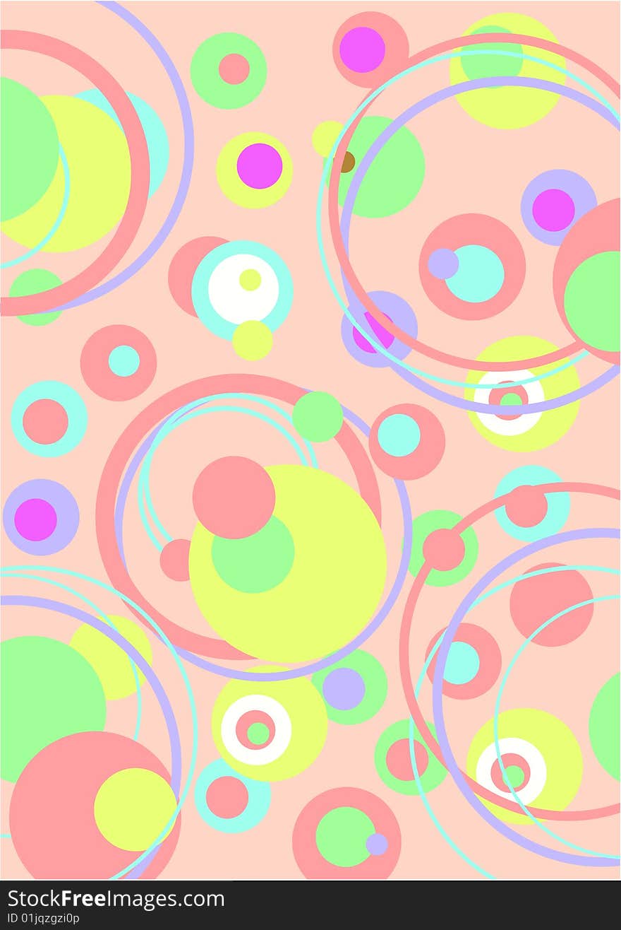 Vector figure of a background from color circles