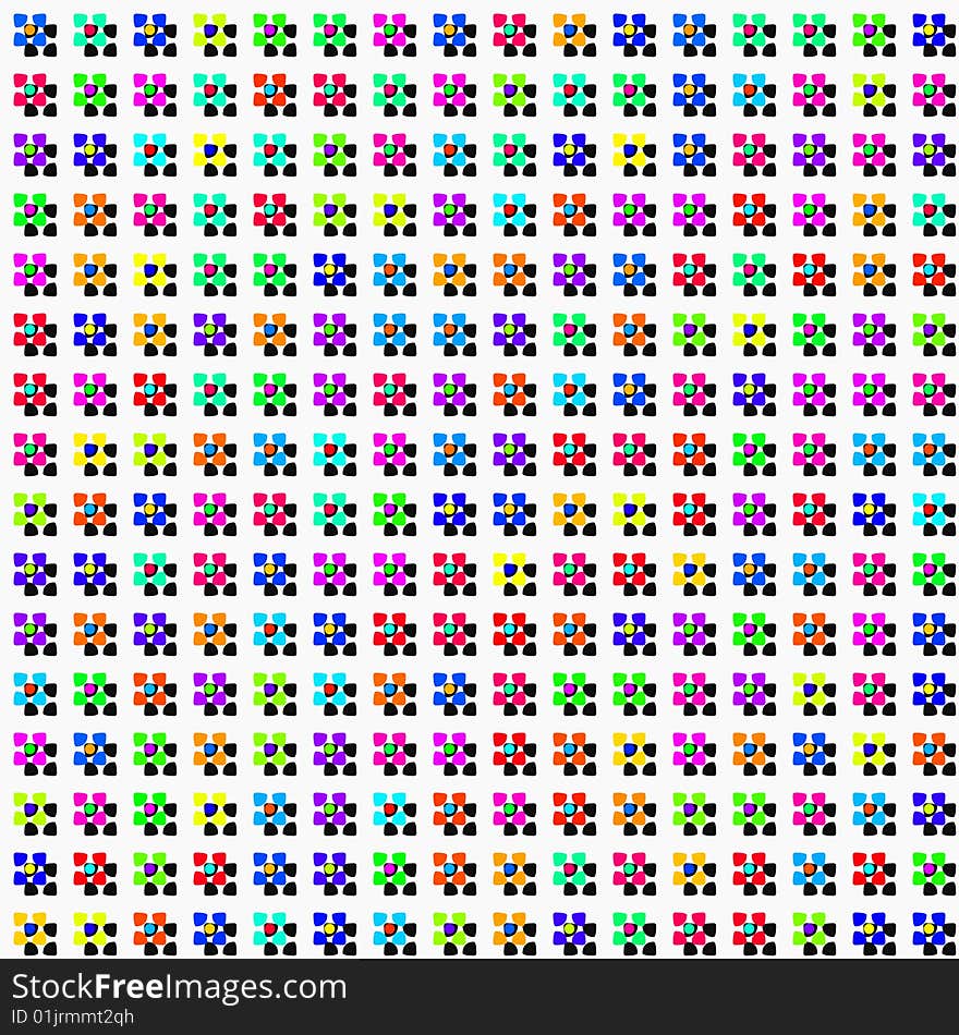 Flowers and shadows pattern