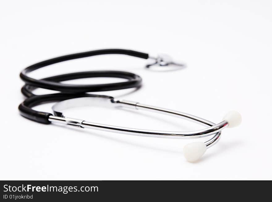 Stethoscope, medicine isolated on white background